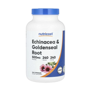 Nutricost, Echinacea & Goldenseal Root, 500 mg, 240 Capsules front packaging view