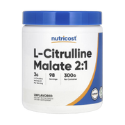 Nutricost, L-Citrulline Malate 2:1, Unflavored, 10.7 oz, 300 g front packaging view
