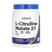 Nutricost, L-Citrulline Malate 2:1, Blue Raspberry, 21.4 oz, 600 g front packaging view