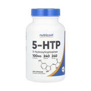 Nutricost, 5-HTP , 100 mg, 240 Capsules front packaging view