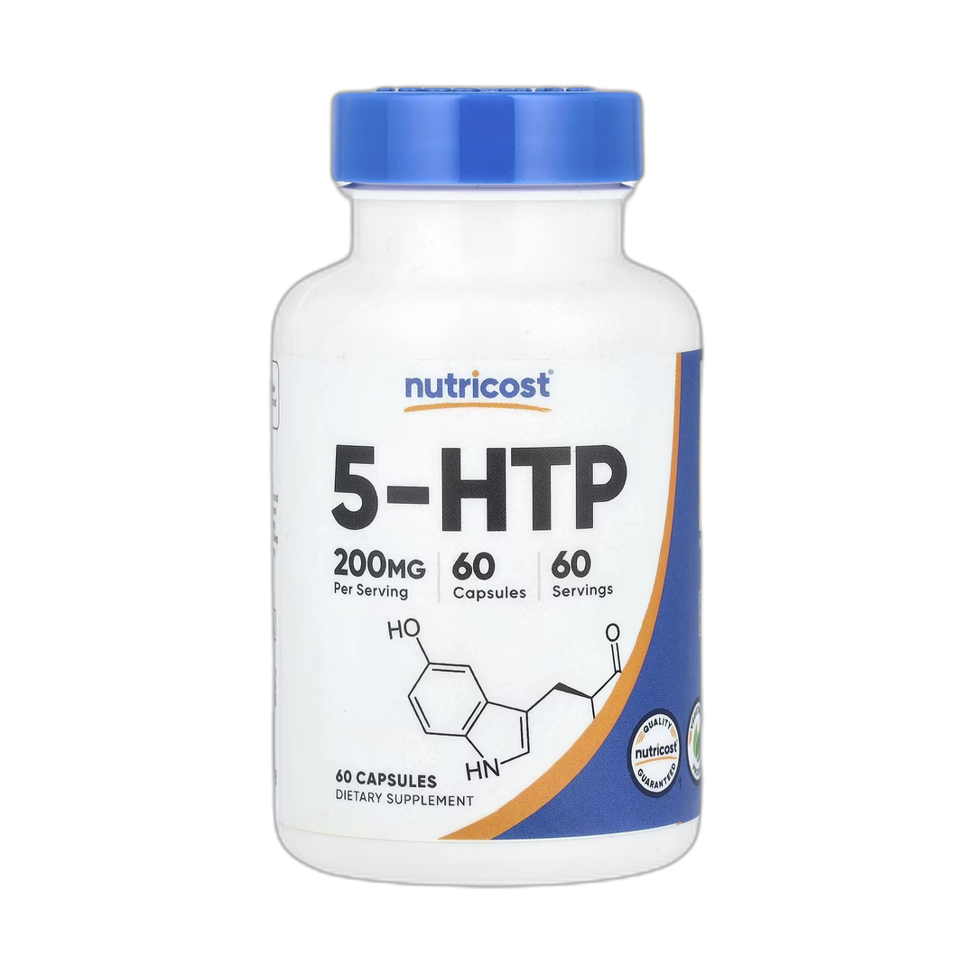 Nutricost, 5-HTP, 200 mg, 60 Capsules front packaging view