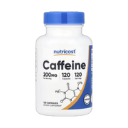 Nutricost, Caffeine, 200 mg, 120 Capsules front packaging view
