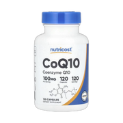 Nutricost, CoQ10, 100 mg, 120 Capsules front packaging view