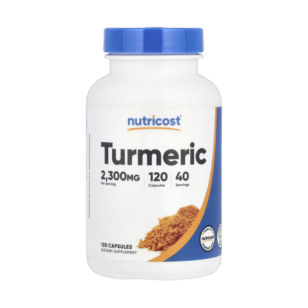 Nutricost, Turmeric, 120 Capsules front packaging view