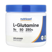 Nutricost, L-Glutamine, Unflavored, 8.9 oz, 250 g front packaging view