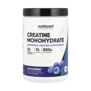 Nutricost, Performance, Creatine Monohydrate, Blue Raspberry, 17.9 oz, 500 g front packaging view
