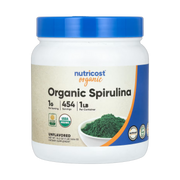Nutricost, Organic Spirulina, Unflavored, 16.2 oz, 454 g front packaging view