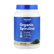 Nutricost, Organic Spirulina, Unflavored, 32.4 oz, 907 g front packaging view