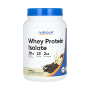 Nutricost, Whey Protein Isolate, Vanilla, 2 lb, 907 g front packaging view