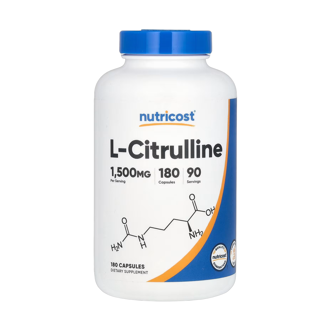 Nutricost, L- Citrulline, 180 Capsules front packaging view