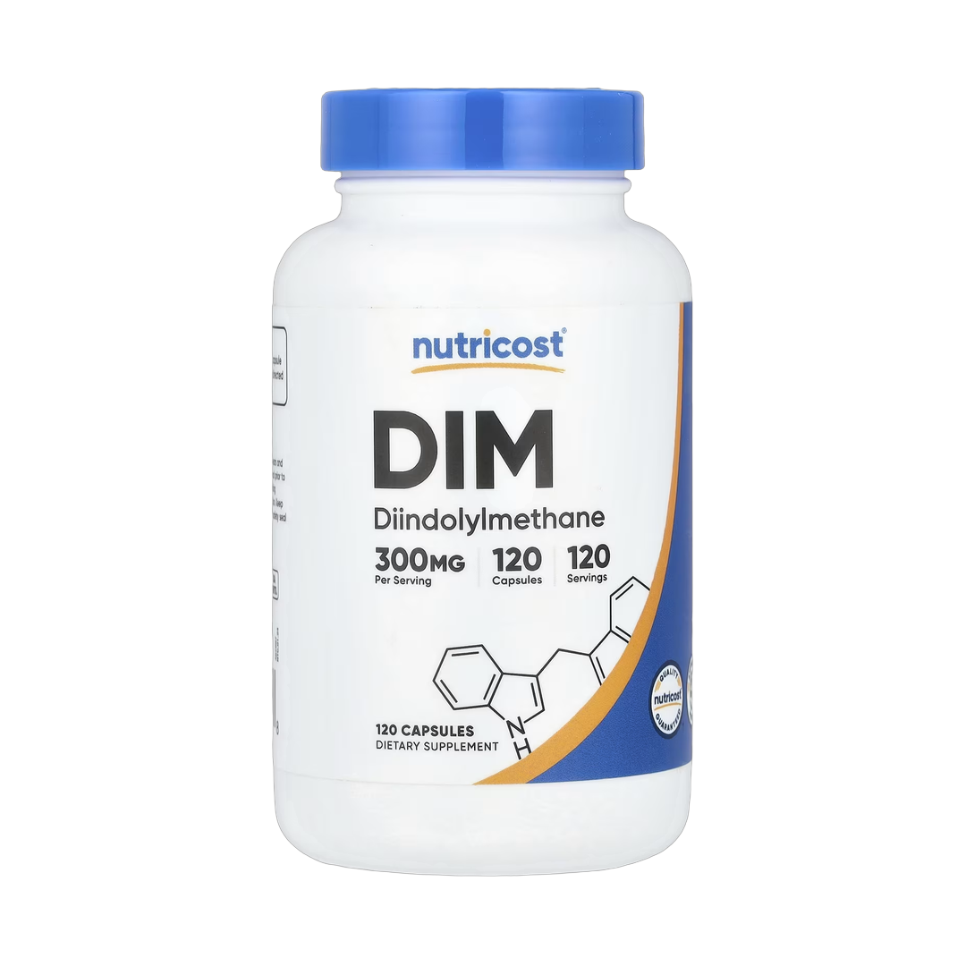 Nutricost, DIM , 300 mg, 120 Capsules front packaging view