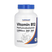 Nutricost, Vitamin B12, 2,000 mcg, 240 Capsules front packaging view