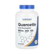 Nutricost, Quercetin with Bromelain, 240 Capsules front packaging view