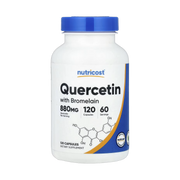 Nutricost, Quercetin with Bromelain, 120 Capsules front packaging view