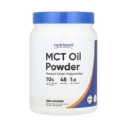 Nutricost, MCT Oil Powder, Unflavored, 16.2 oz, 454 g front packaging view