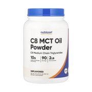 Nutricost, C8 MCT Oil Powder, Unflavored, 2 lb, 907 g front packaging view