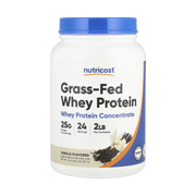 Nutricost, Grass-Fed Whey Protein, Vanilla , 2 lb, 907 g front packaging view