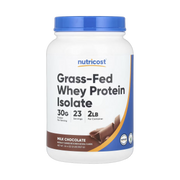 Nutricost, Grass-Fed Whey Protein Isolate, Milk Chocolate, 2 lb, 907 g front packaging view