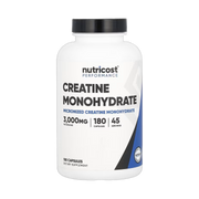 Nutricost, Performance, Creatine Monohydrate, 180 Capsules front packaging view