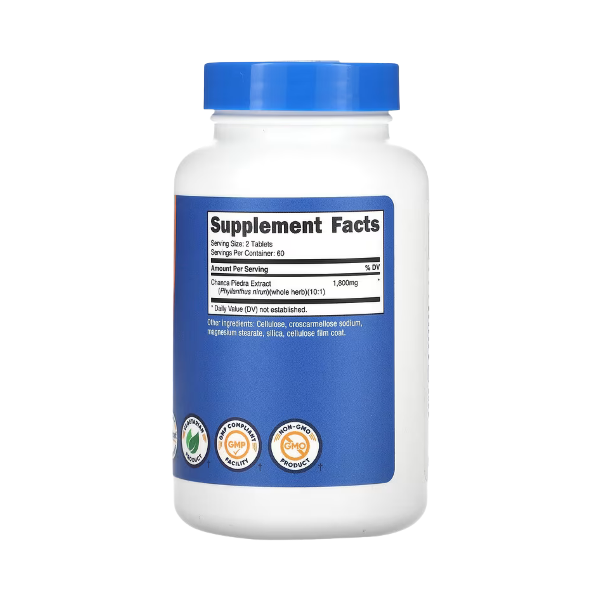 Nutricost, Chanca Piedra, 120 Tablets back packaging view