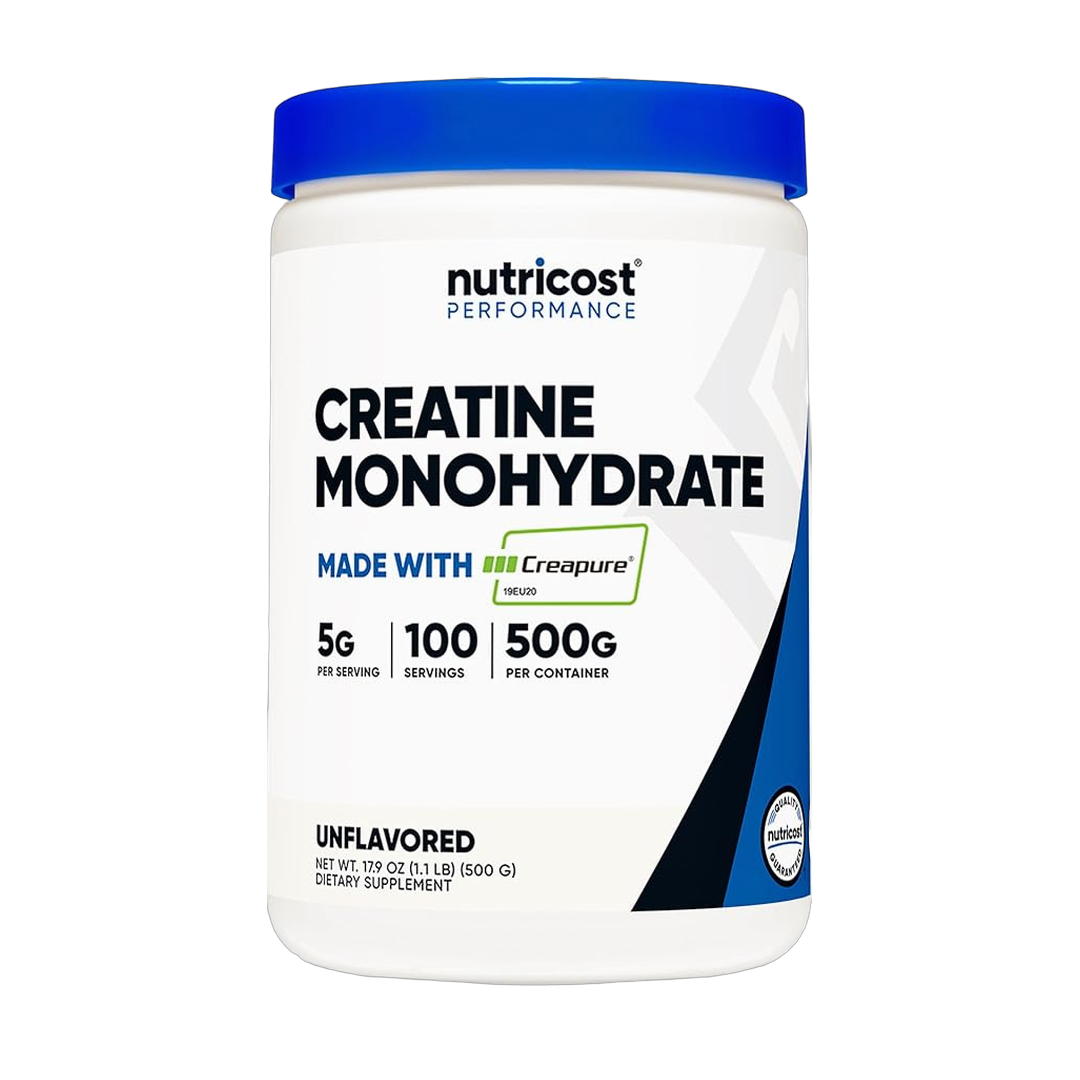 Nutricost, Performance, Creatine Monohydrate, 1.1 lb, 500 g front packaging view
