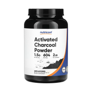 Nutricost, Activated Charcoal Powder, Unflavored, 2 lb, 907 g front packaging view
