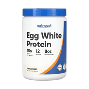 Nutricost, Egg White Protein, Unflavored, 8.1 oz, 227 g front packaging view