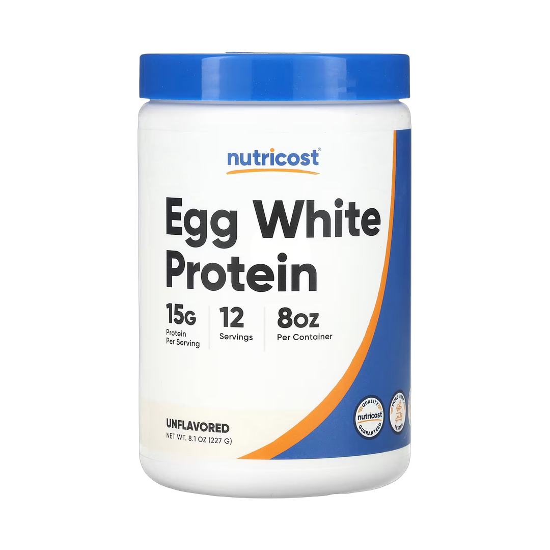 Nutricost, Egg White Protein, Unflavored, 8.1 oz, 227 g front packaging view