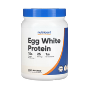 Nutricost, Egg White Protein, Unflavored, 1 lb, 454 g front packaging view