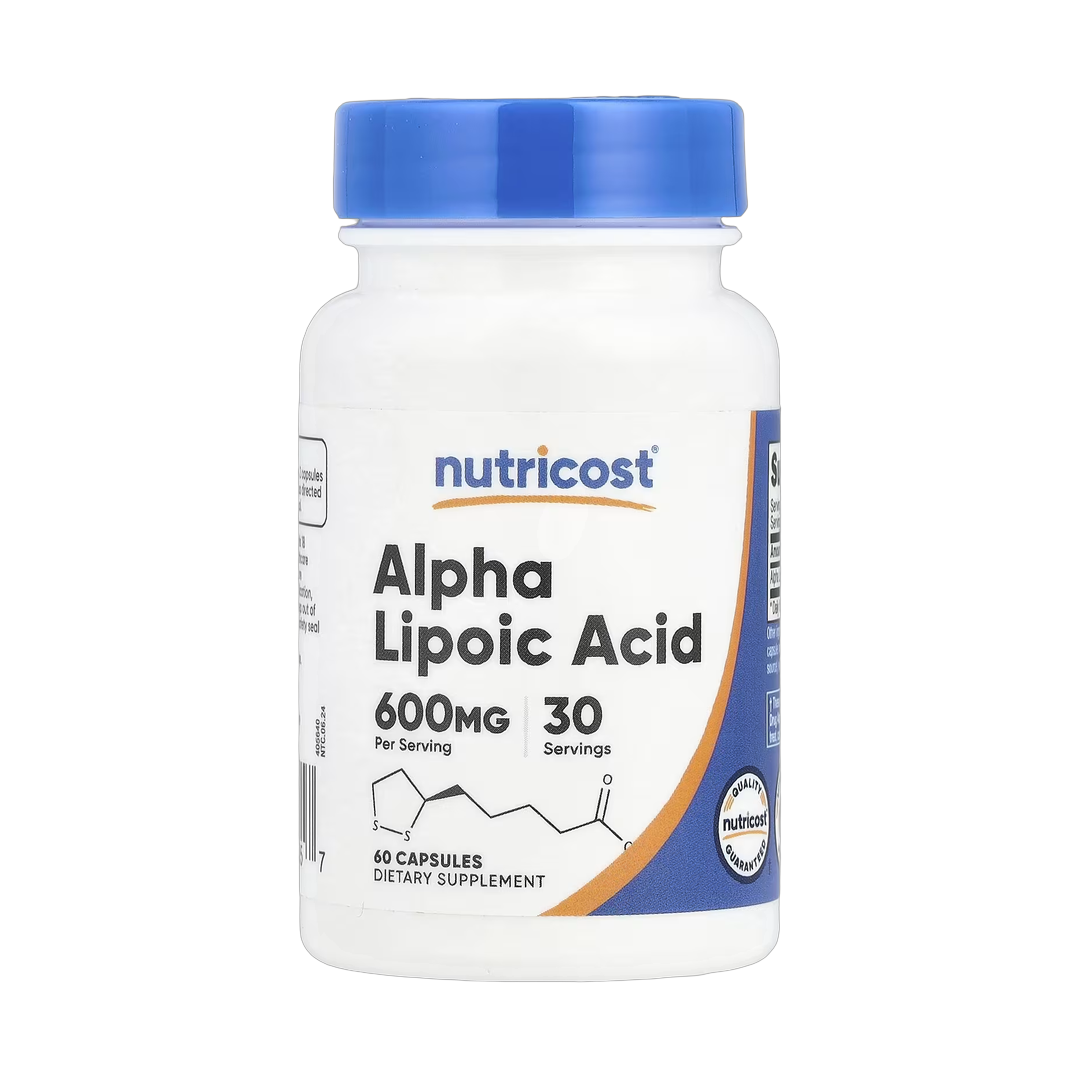 Nutricost, Alpha Lipoic Acid, 60 Capsules front packaging view