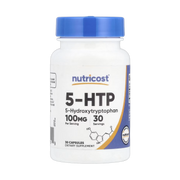 Nutricost, 5-HTP, 100 mg, 30 Capsules front packaging view