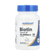 Nutricost, Biotin, 10,000 mcg, 30 Capsules front packaging view