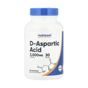 Nutricost, D-Aspartic Acid, 120 Capsules front packaging view