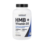 Nutricost, Performance, HMB + Vitamin D3, 240 Capsules front packaging view