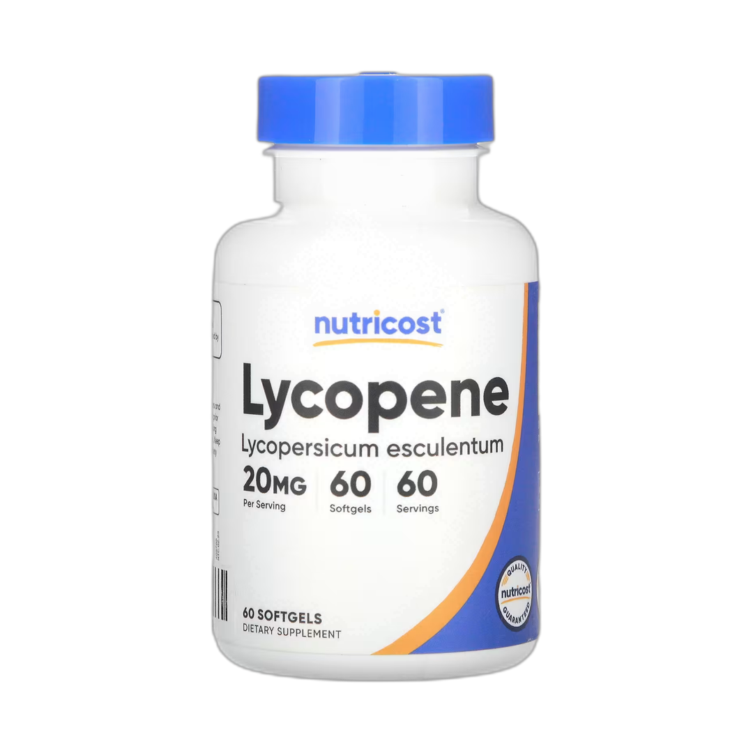 Nutricost, Lycopene, 20 mg , 60 Softgels front packaging view