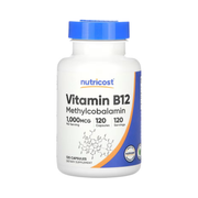 Nutricost, Vitamin B12, 1,000 mcg, 120 Capsules front packaging view