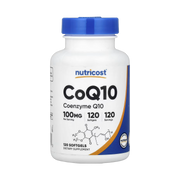 Nutricost, CoQ10, 100 mg, 120 Softgels front packaging view