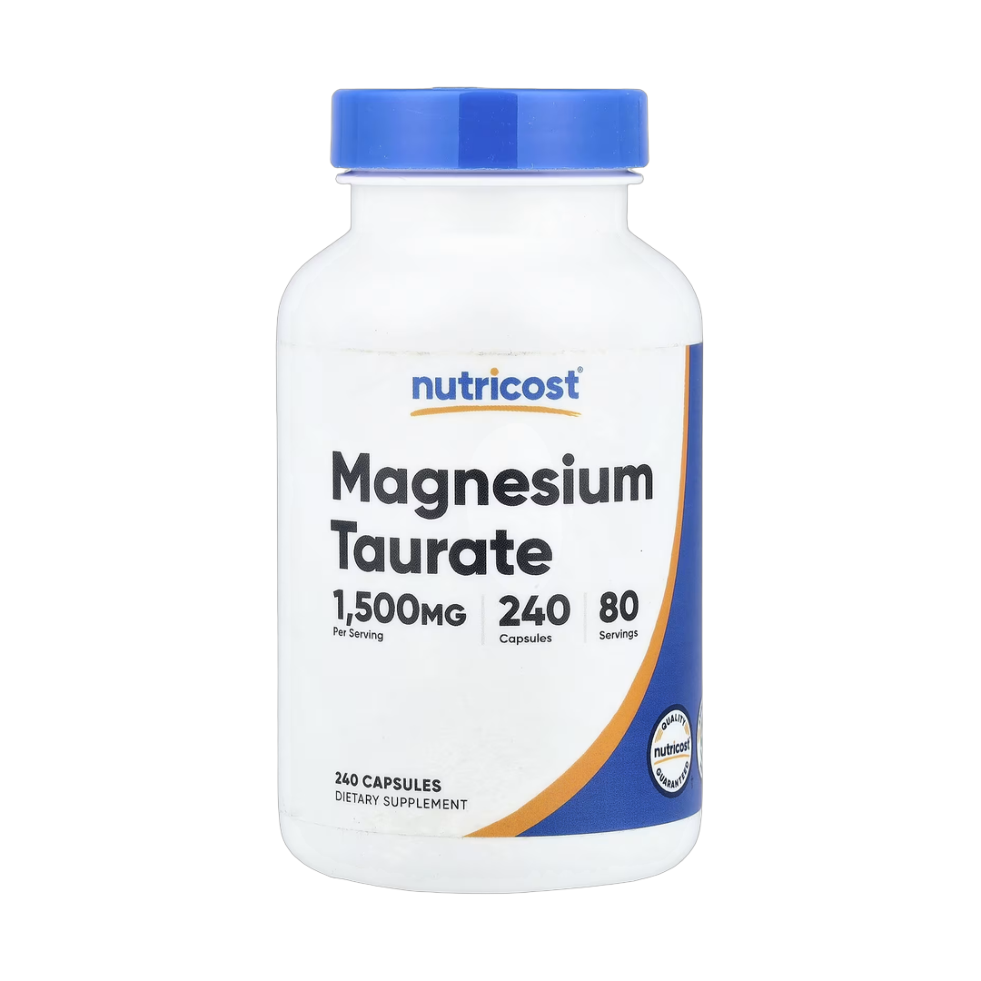 Nutricost, Magnesium Taurate, 240 Capsules front packaging view
