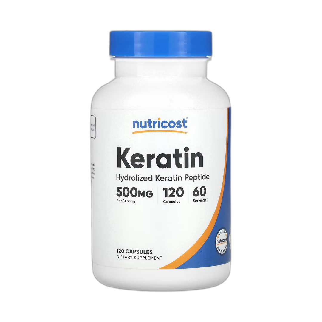 Nutricost, Keratin, 120 Capsules front packaging view