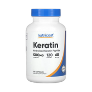 Nutricost, Keratin, 120 Capsules front packaging view