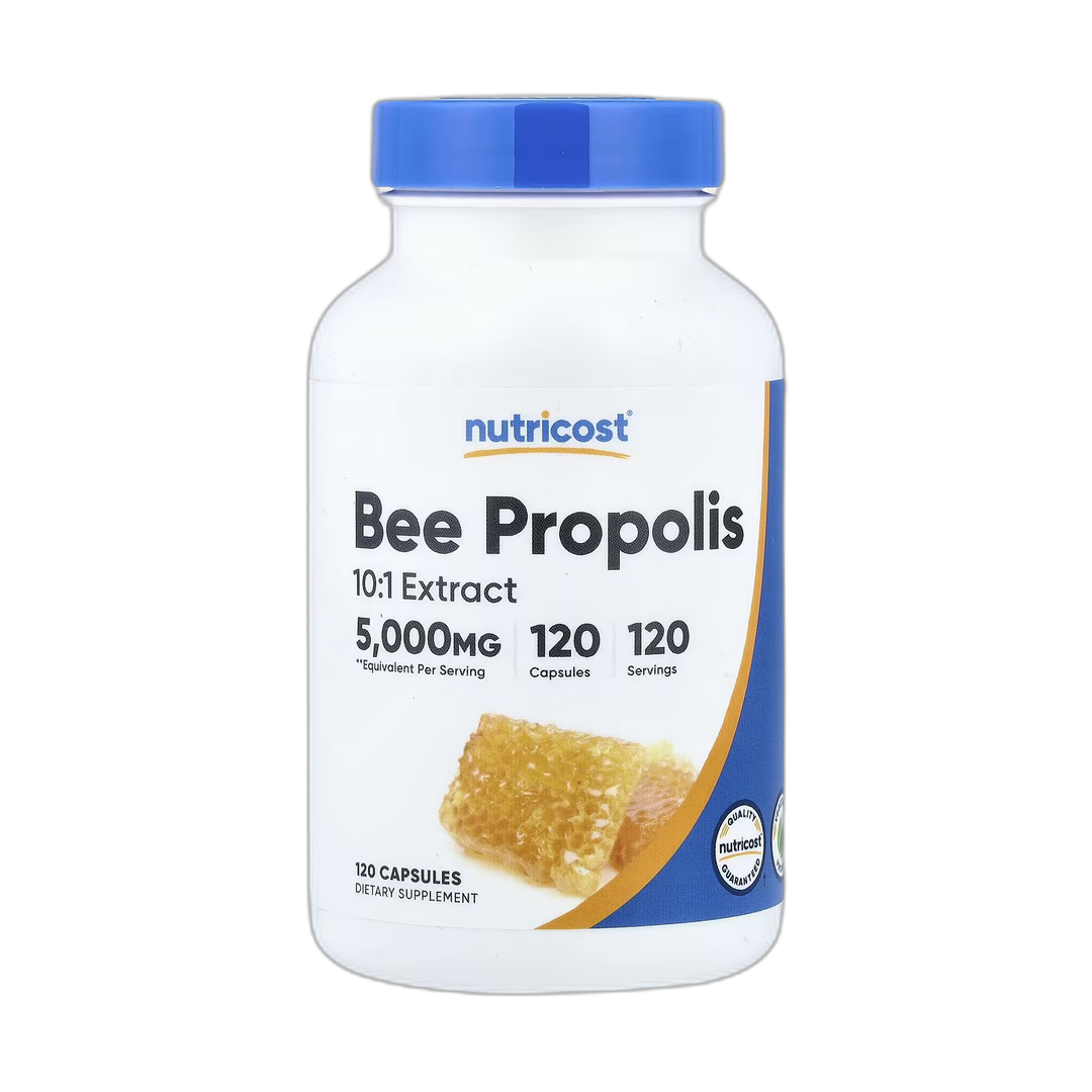 Nutricost, Bee Propolis, 5,000 mg, 120 Capsules front packaging view
