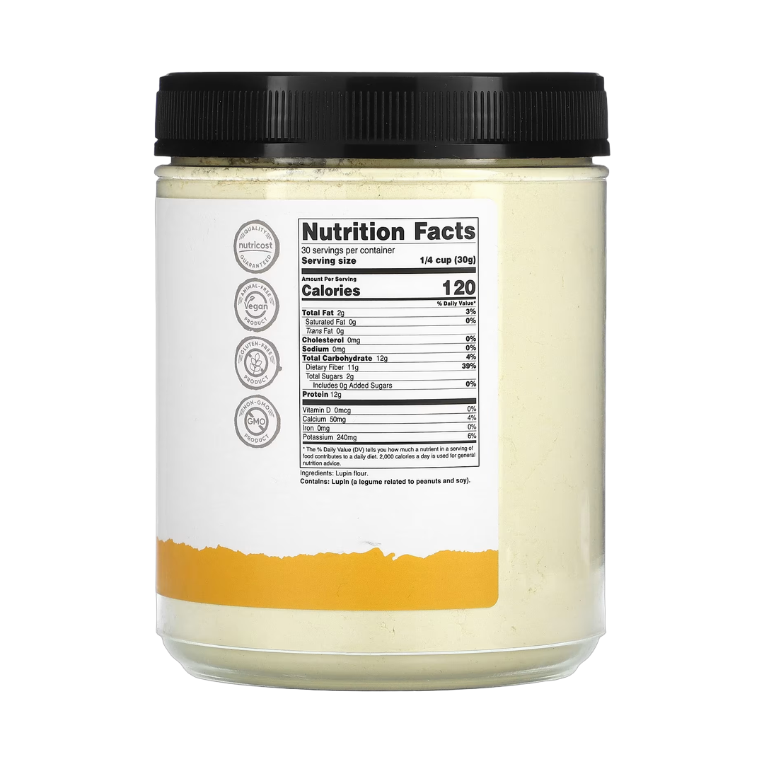 Nutricost, Pantry, Lupin Flour, 32.4 oz, 907 g back packaging view