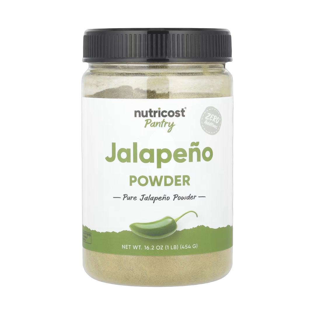 Nutricost, Pantry, Jalapeno Powder, 16.2 oz, 454 g front packaging view