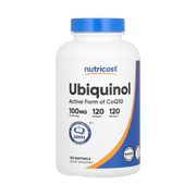 Nutricost, Ubiquinol, 100 mg, 120 Softgels front packaging view