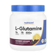 Nutricost, L-Glutamine, Blackberry Lemonade, 17.9 oz, 500 g front packaging view