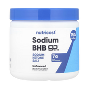Nutricost, Sodium BHB, goBHB, Unflavored, 8.9 oz, 250 g front packaging view