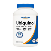 Nutricost, Ubiquinol, 100 mg, 240 Softgels front packaging view