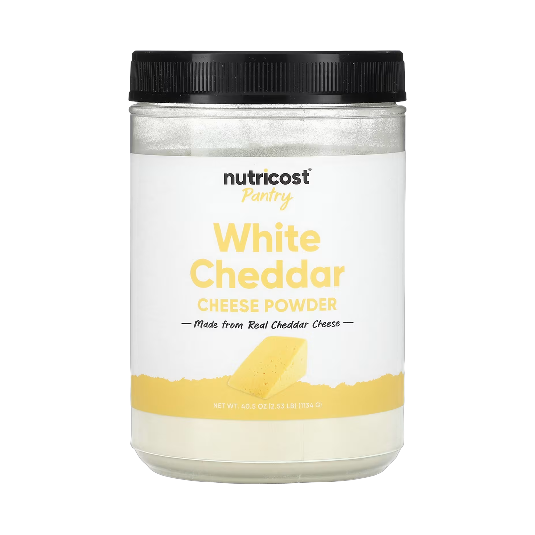 Nutricost, Pantry, White Cheddar Cheese Powder, 40.5 oz, 1,134 g front packaging view