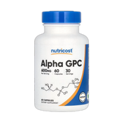 Nutricost, Alpha GPC, 60 Capsules front packaging view