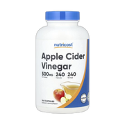 Nutricost, Apple Cider Vinegar, 500 mg, 240 Capsules front packaging view
